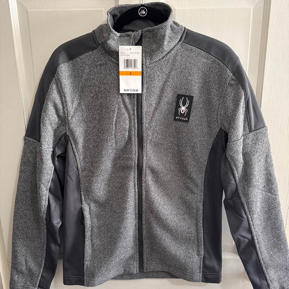 Men's Spyder Performance Jacket S Heather Gray Black